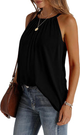 What If Neckholder-Tanktop - Schwarz